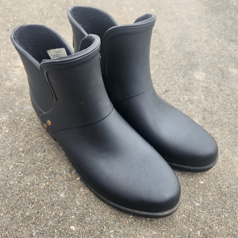 Black Ankle Rain Boots